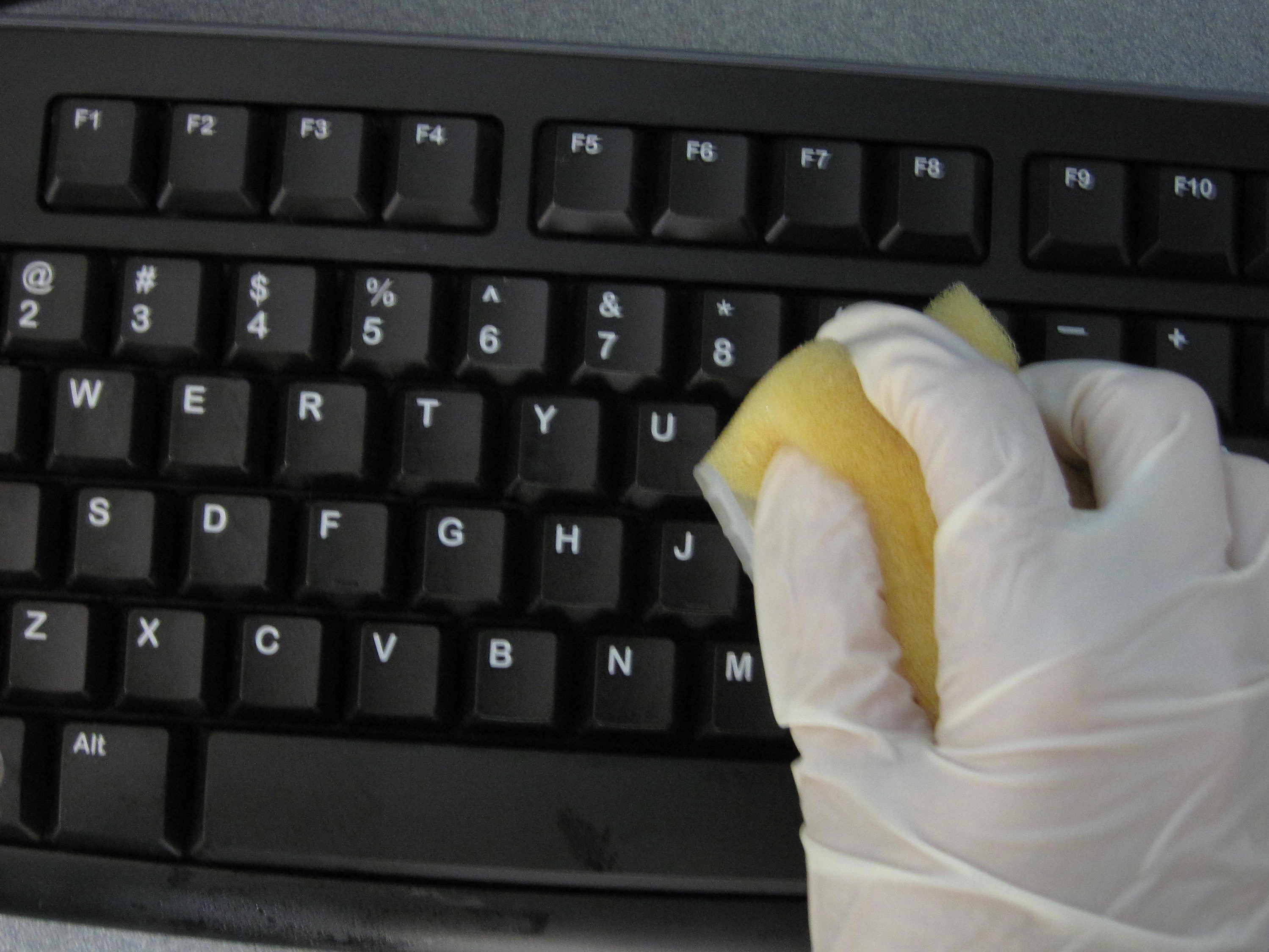 sanitizing computer keyboards